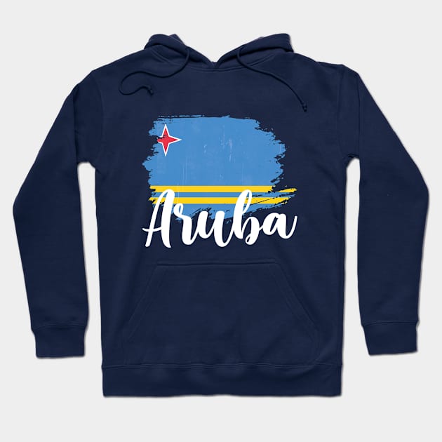 Aruba Map and Flag Hoodie by HarlinDesign